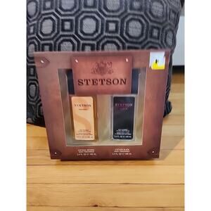 RARE STETSON 2 PIECE GIFT SET 3.4 OZ BLACK BODY SPRAY & 3.4 OZ ORIGINAL NEW...